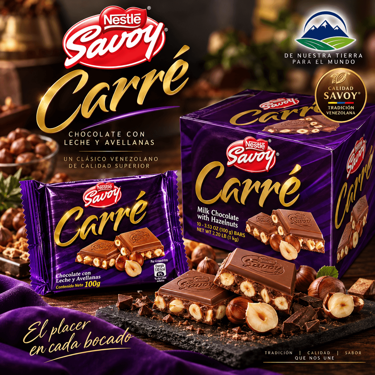 Carre Hazelnuts 10x100gr